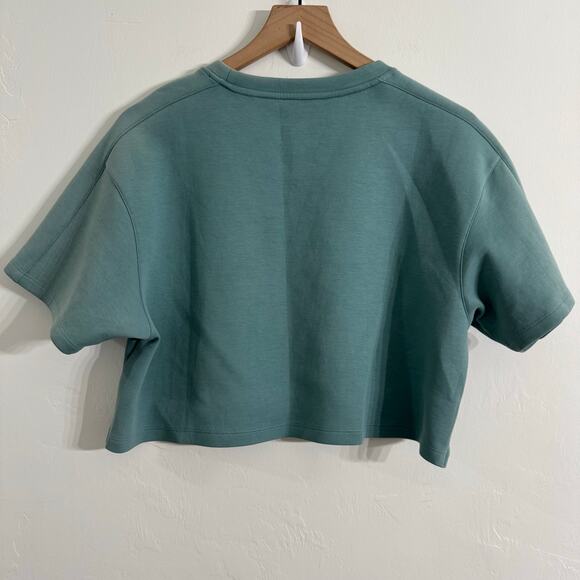 Alphalete Woman’s ELMTS Short Sleeve  Crop Top Teal Blue Size Small - Picture 5 of 7